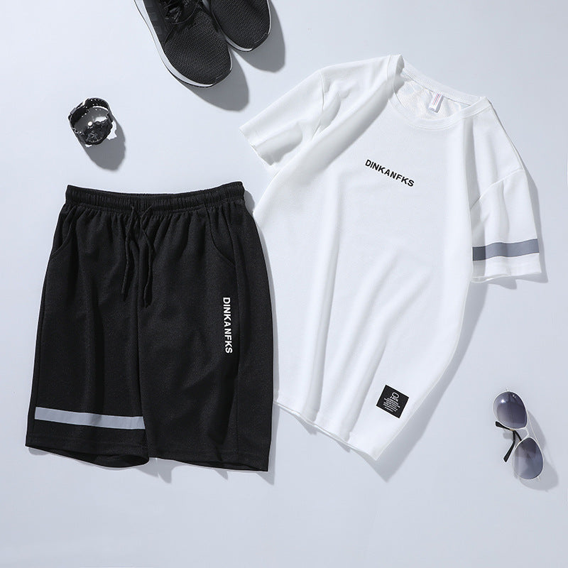 Conjunto deportivo para hombre (2 piezas): camiseta manga corta + short