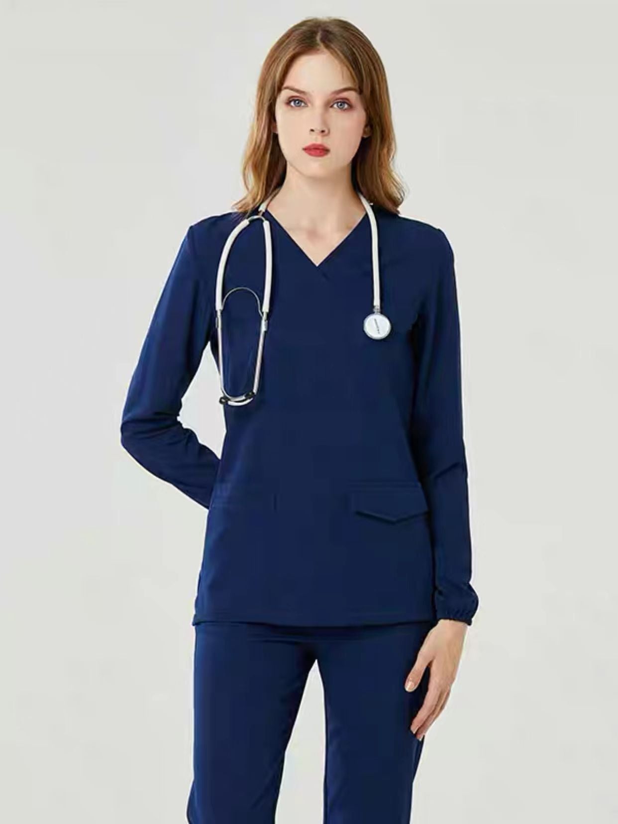 Pijama médica para hombre y mujer de quirófano (manga corta) – Bata y pantalón