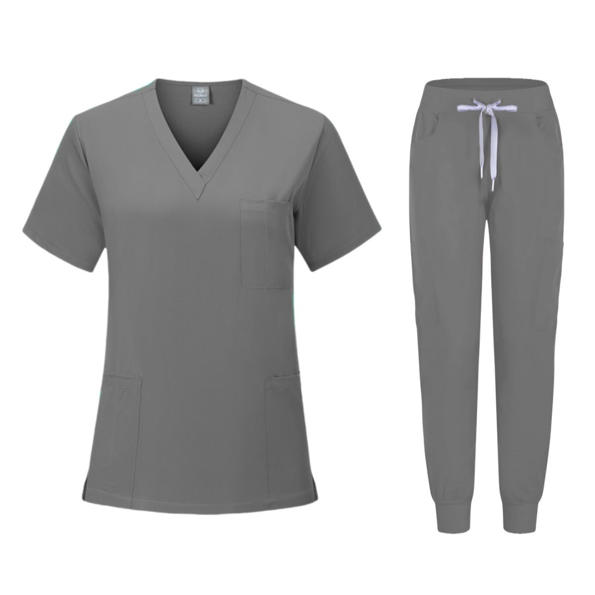 Pijama médico mujer (scrub) de manga corta — elástico y de secado rápido