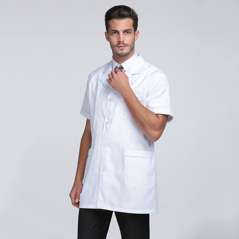 Bata médica corta de algodón (manga larga)t