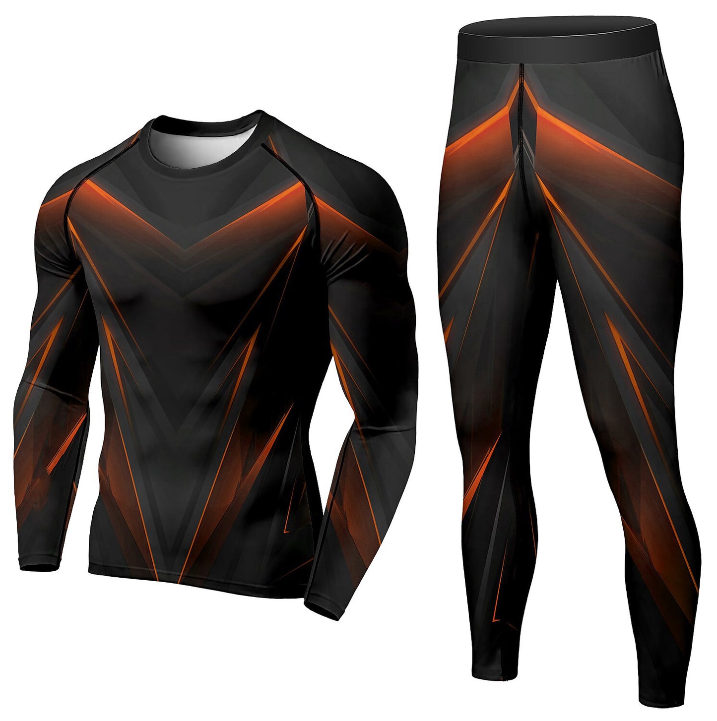 Conjunto deportivo para hombre de compresión (invierno, 2 piezas)