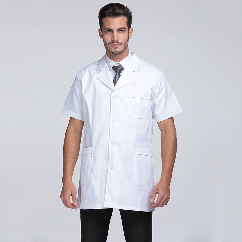 Bata médica corta de algodón (manga larga)t