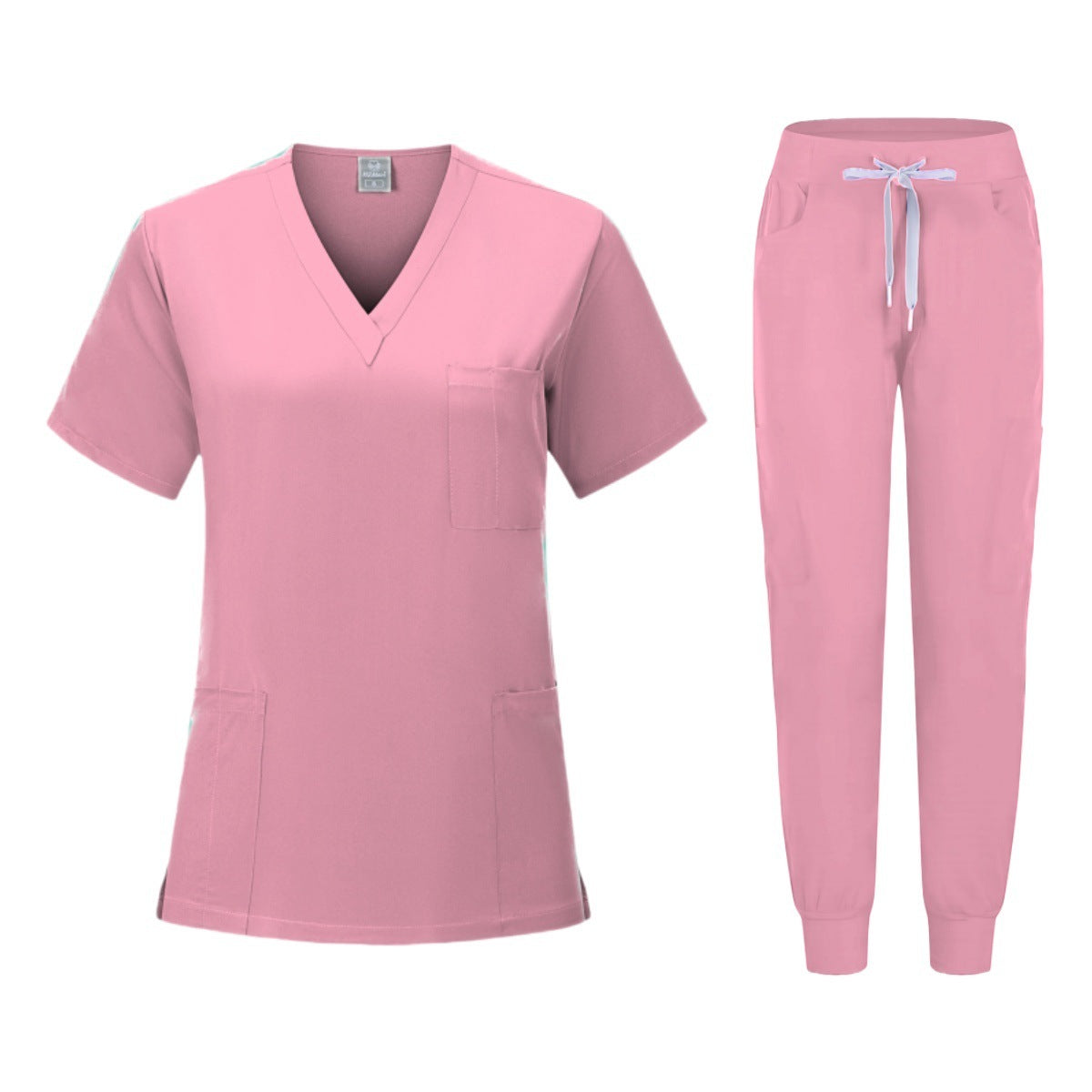 Pijama médico mujer (scrub) de manga corta — elástico y de secado rápido
