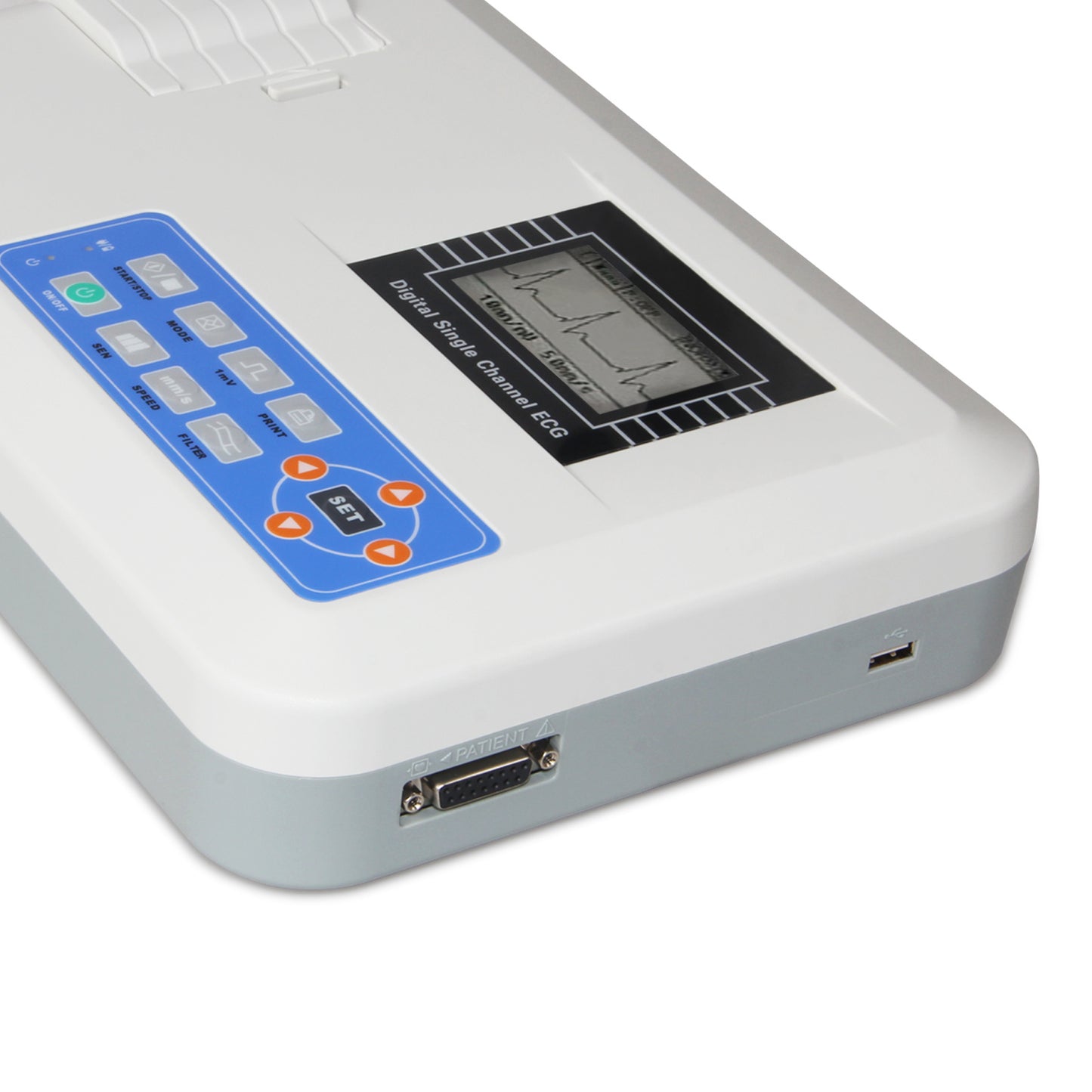 Electrocardiógrafo ECG100G 1 canal, 12 derivaciones con impresora