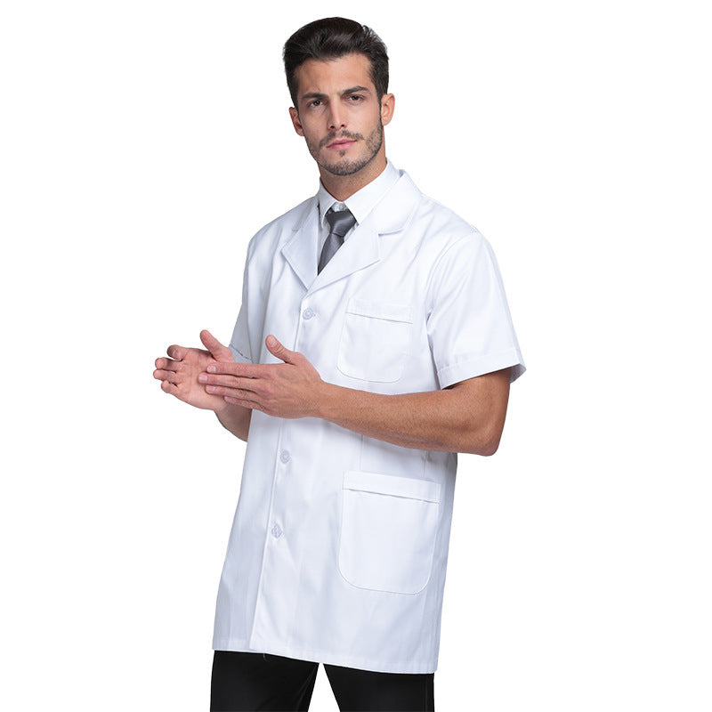 Bata médica corta de algodón (manga larga)t