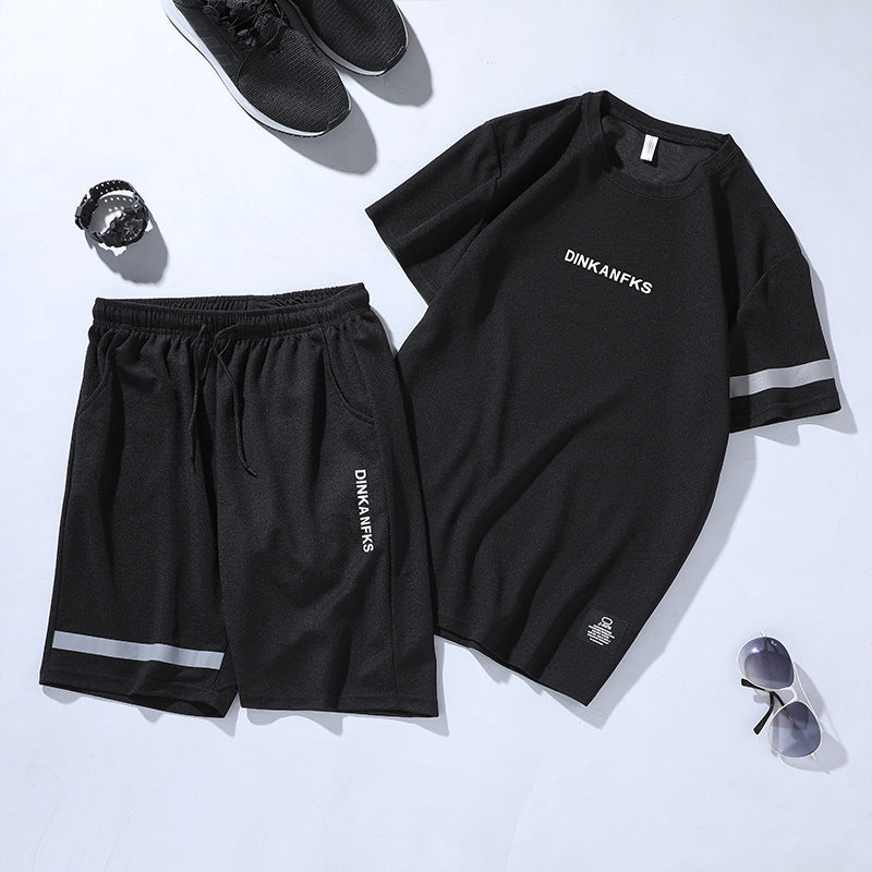 Conjunto deportivo para hombre (2 piezas): camiseta manga corta + short