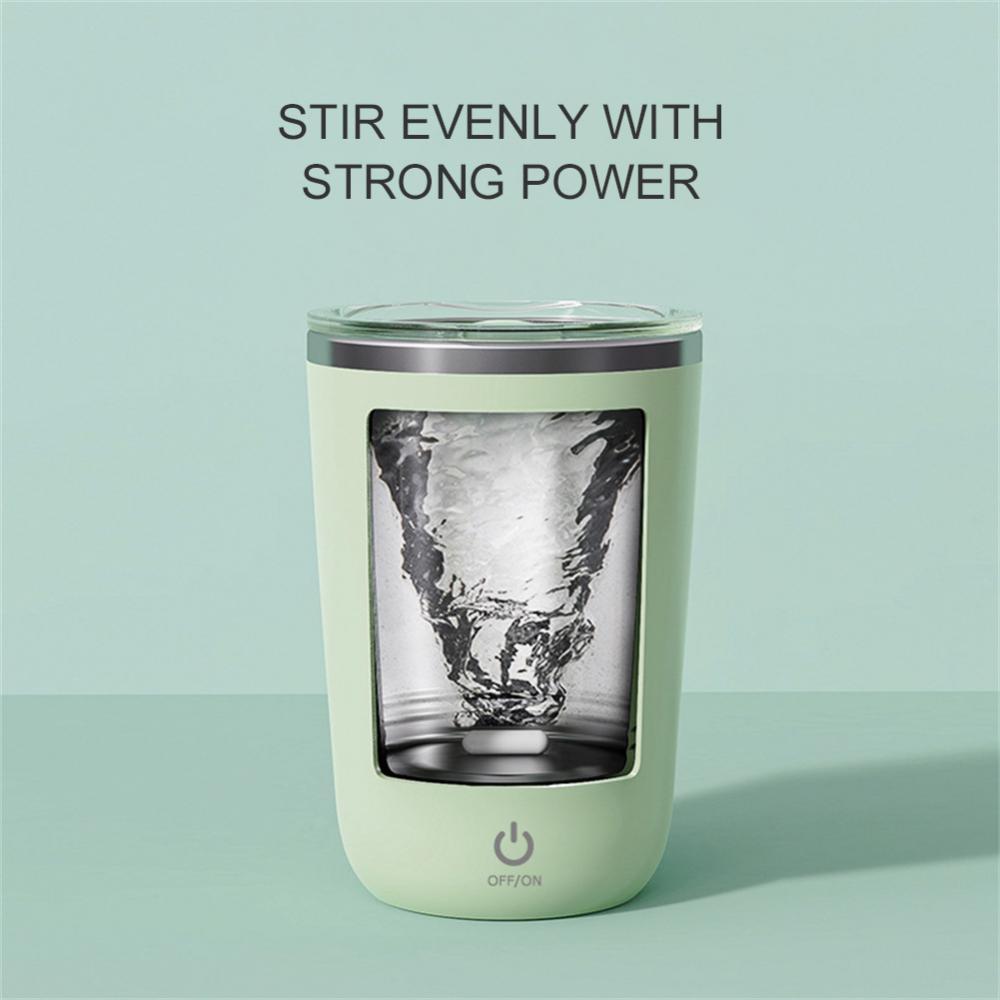 Taza automezcladora magnética 350 ml (acero inoxidable, eléctrica)