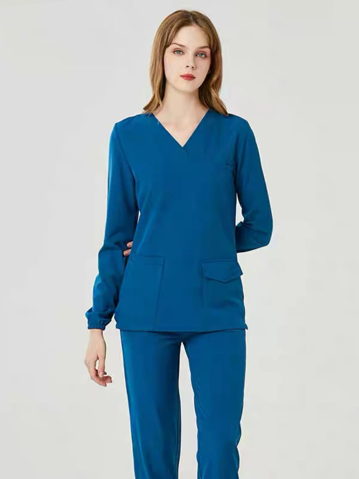 Pijama médica para hombre y mujer de quirófano (manga corta) – Bata y pantalón
