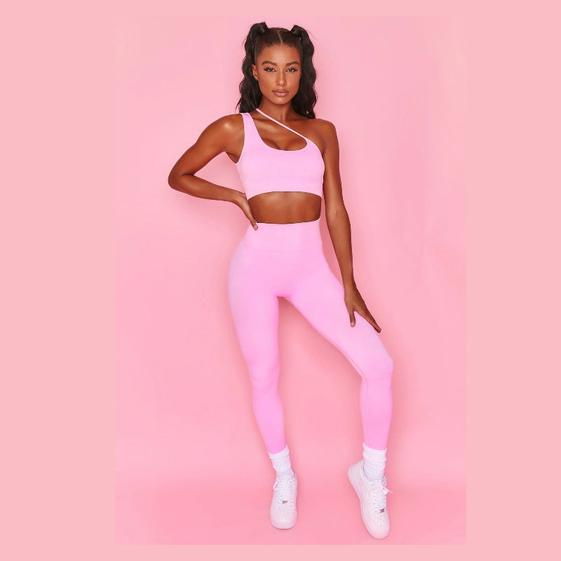 Conjunto de yoga/fitness para mujer sin mangas (tirantes, alta elasticidad)
