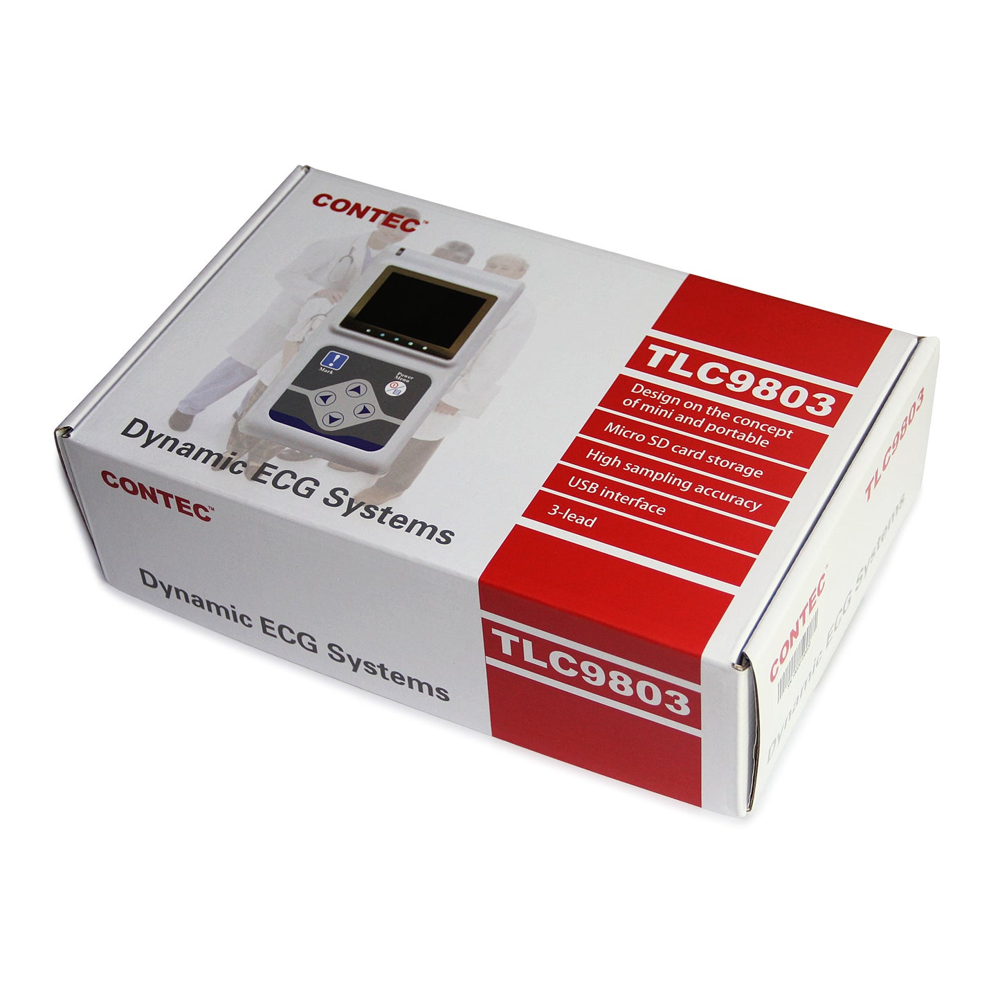 Holter ECG/EKG 3 canales 24 h CONTEC TLC9803 con software para PC (portátil)