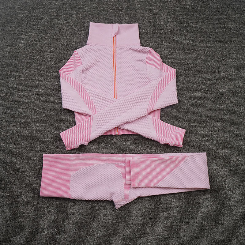 Conjunto deportivo de yoga 3 piezas (elástico)