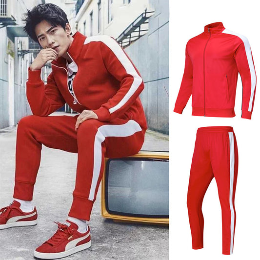 Conjunto deportivo 2 piezas con chaqueta de manga larga afelpada (polar)
