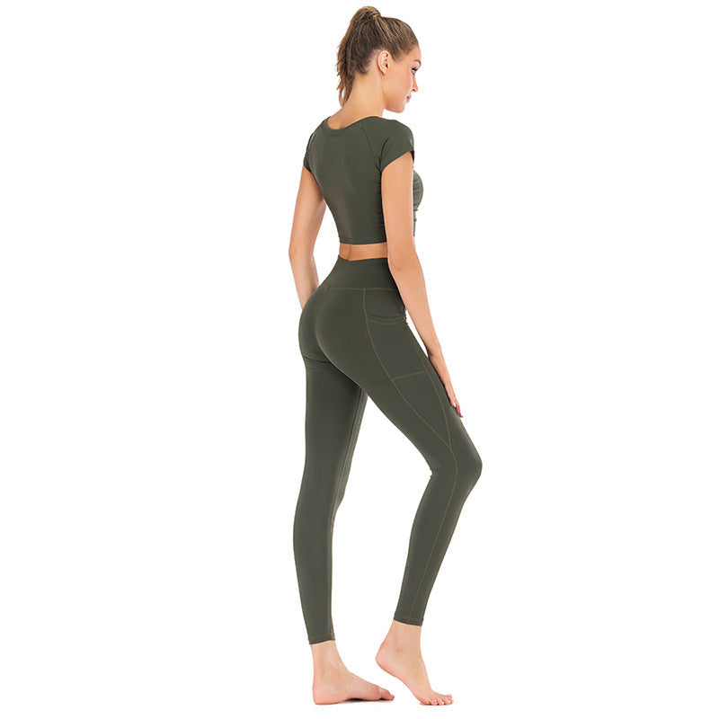Conjunto de yoga para mujer con bolsillos