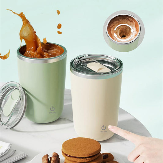 Taza automezcladora magnética 350 ml (acero inoxidable, eléctrica)