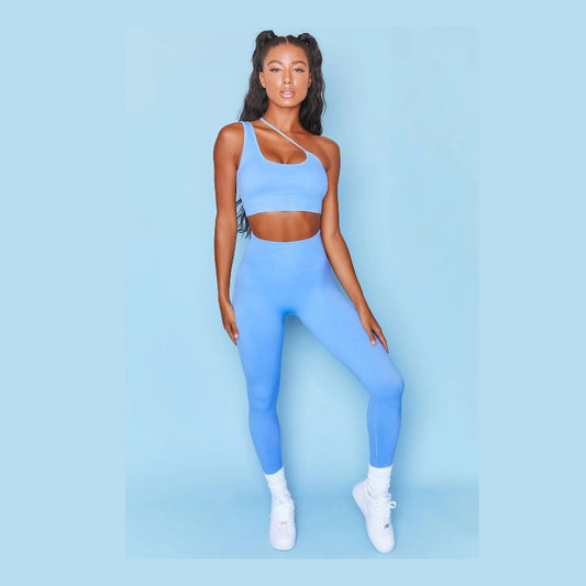 Conjunto de yoga/fitness para mujer sin mangas (tirantes, alta elasticidad)