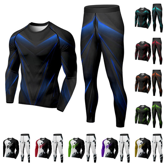 Conjunto deportivo para hombre de compresión (invierno, 2 piezas)