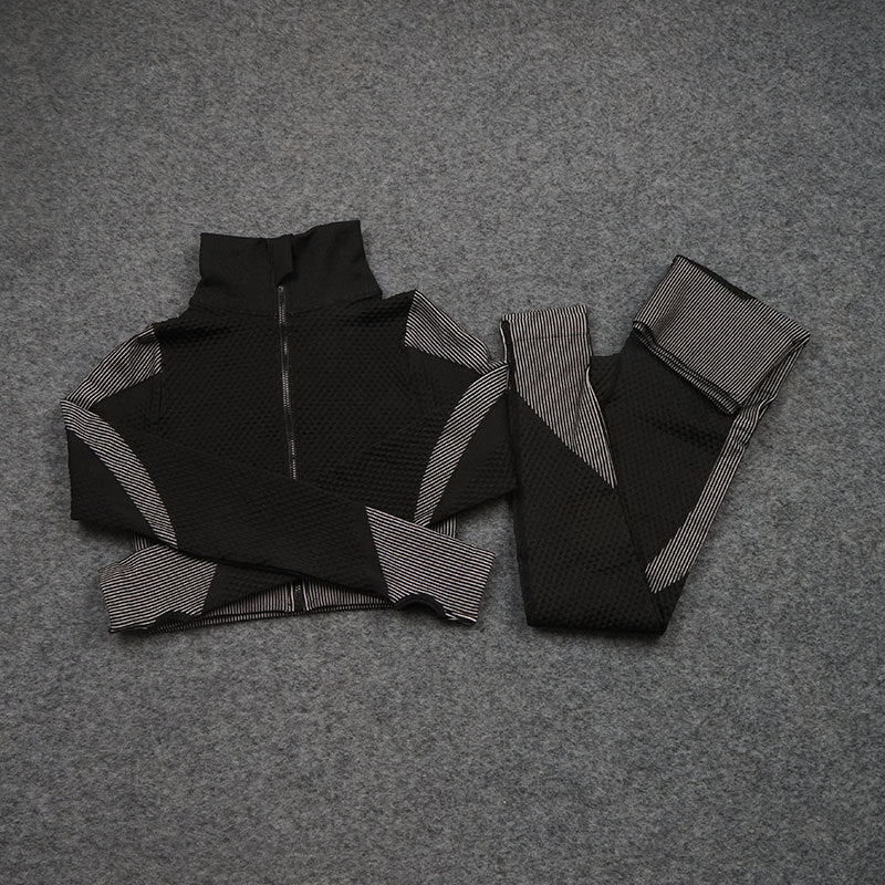 Conjunto deportivo de yoga 3 piezas (elástico)