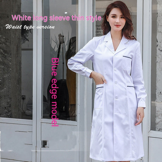 Bata médica unisex blanca (manga larga)