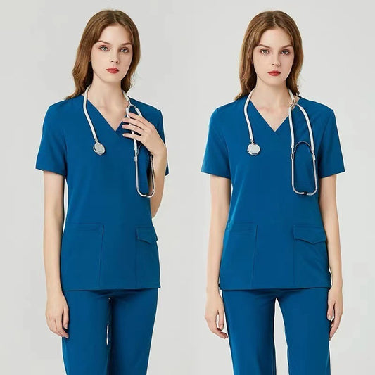 Pijama médica para hombre y mujer de quirófano (manga corta) – Bata y pantalón