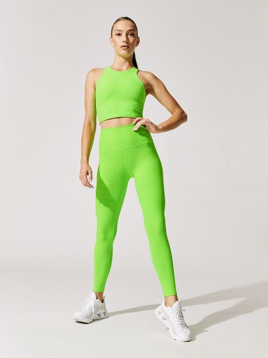 Conjunto de Yoga Deportivo Verde Ligero y Ajustado