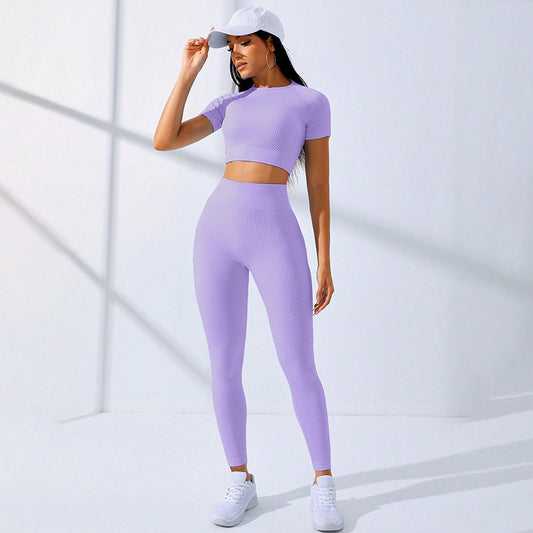 Conjunto de yoga deportivo de tiro alto