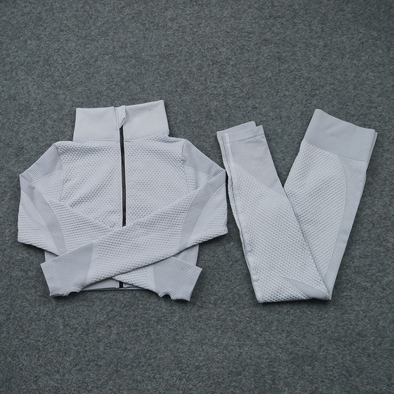 Conjunto deportivo de yoga 3 piezas (elástico)